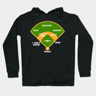 Whos On Baseball Fielding Card Hoodie